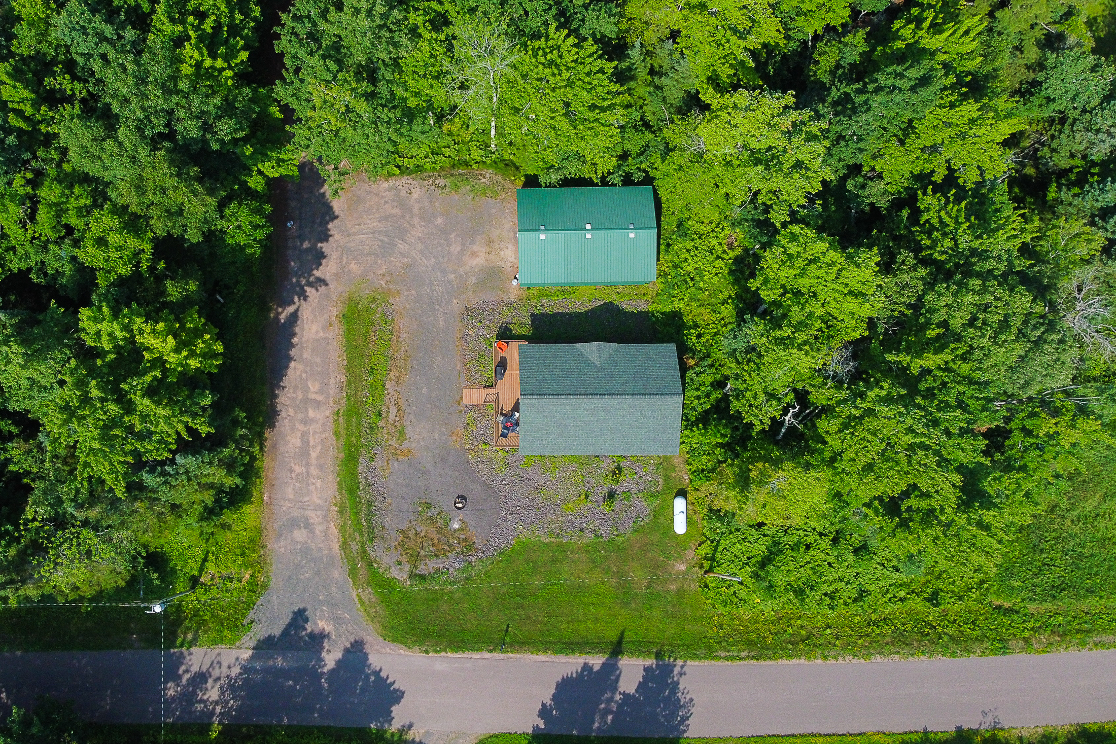 Aerial view of Best Kept Secret and its wooded Cornucopia setting